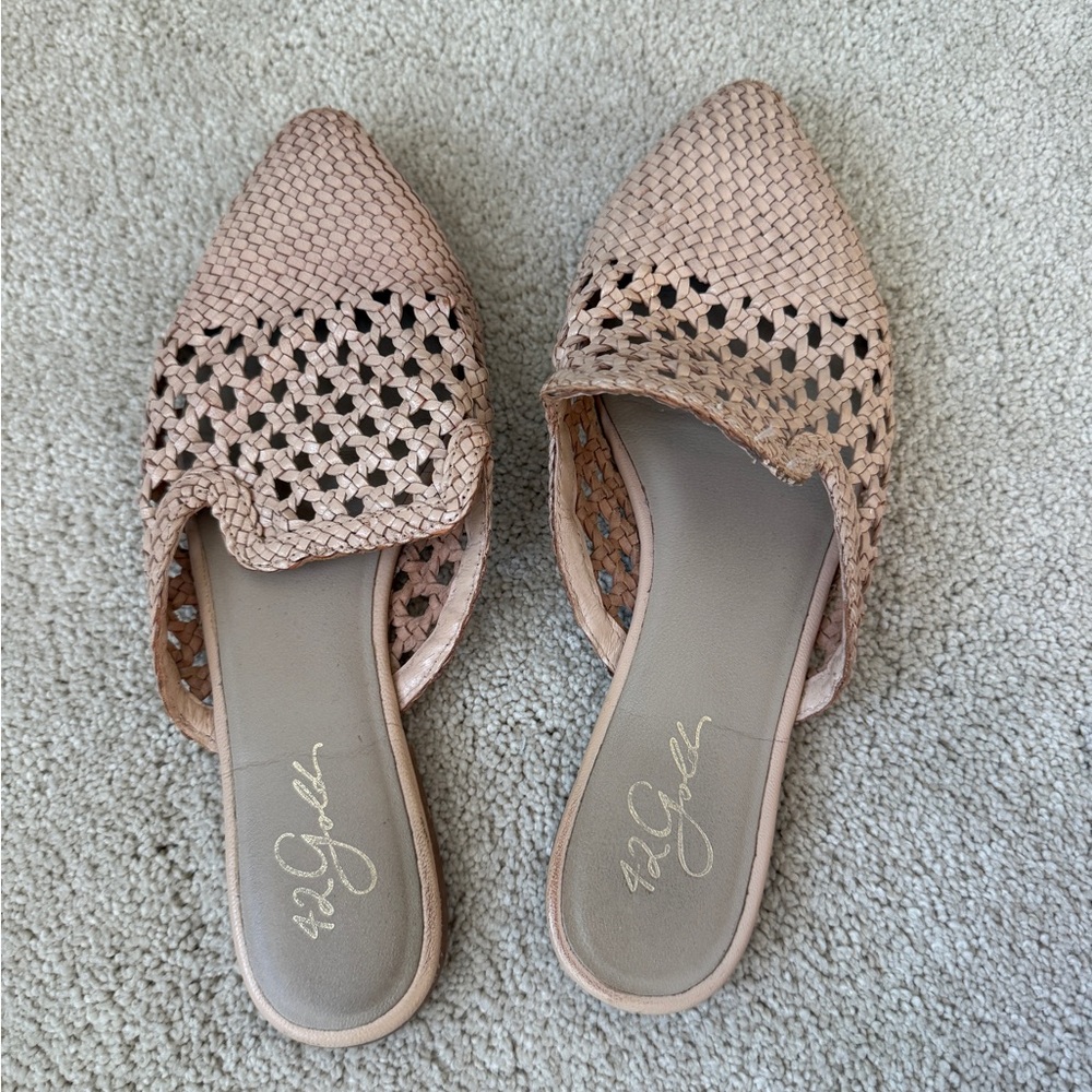42 Gold Corral Woven Leather Mule Nordstrom